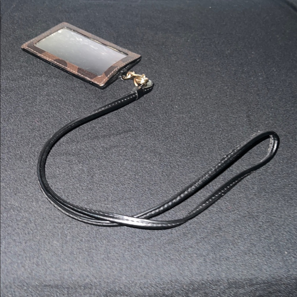 Coach Black and Brown Card Holder with Wrist Strap - Picture 7 of 7